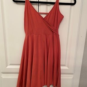 Coral criss cross dress